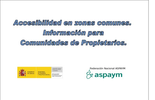 Portada de la guía de Accesibilidad en zonas comunes. Información para Comunidades de propietarios