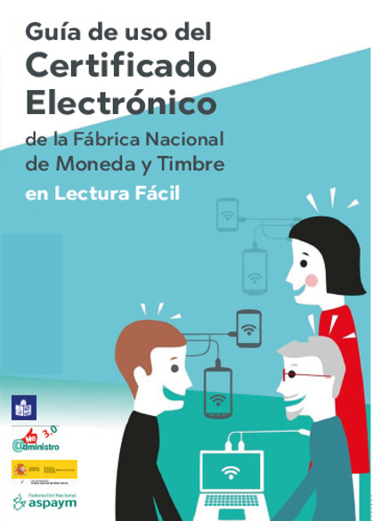 Portada de la Guía de uso del Certificado Electrónico de la Fábrica Nacional de Moneda y Timbre